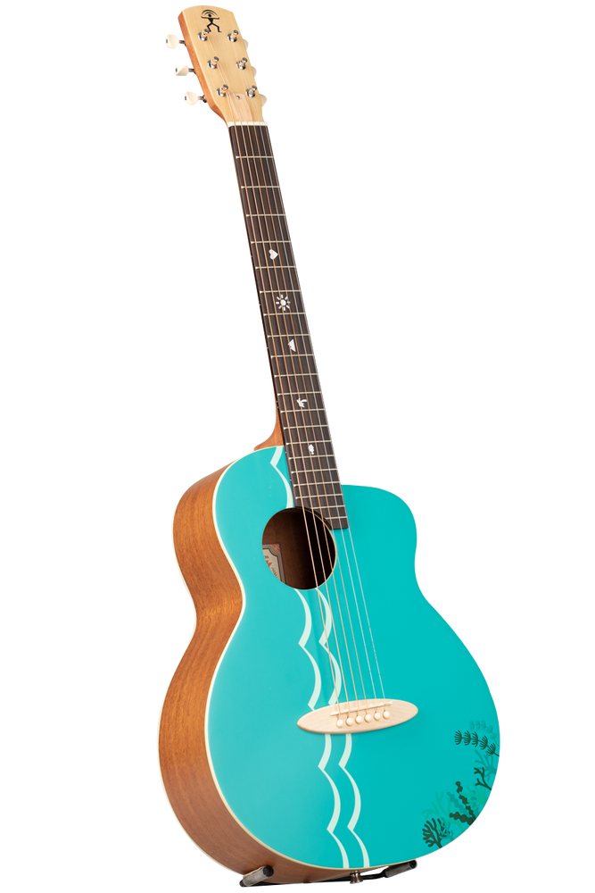 MTK Morelos Blue (Spruce / Mahogany) Travel Size Guitar