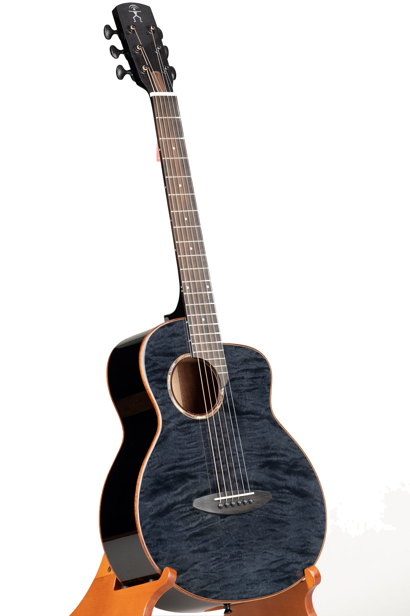 Acoustic Travel Series M77 Black Curly Maple / Mahogany Travel Size Guitar