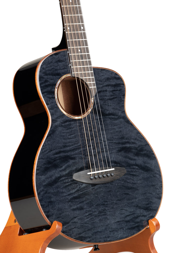 Acoustic Travel Series M77 Black Curly Maple / Mahogany Travel Size Guitar