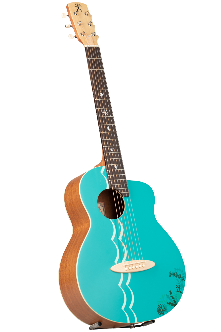 MTK Morelos Blue (Spruce / Mahogany) Travel Size Guitar